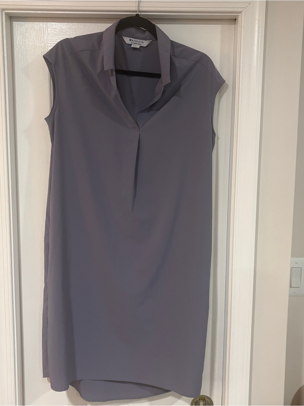 Athleta Lavender Sleeveless Shirt Dress